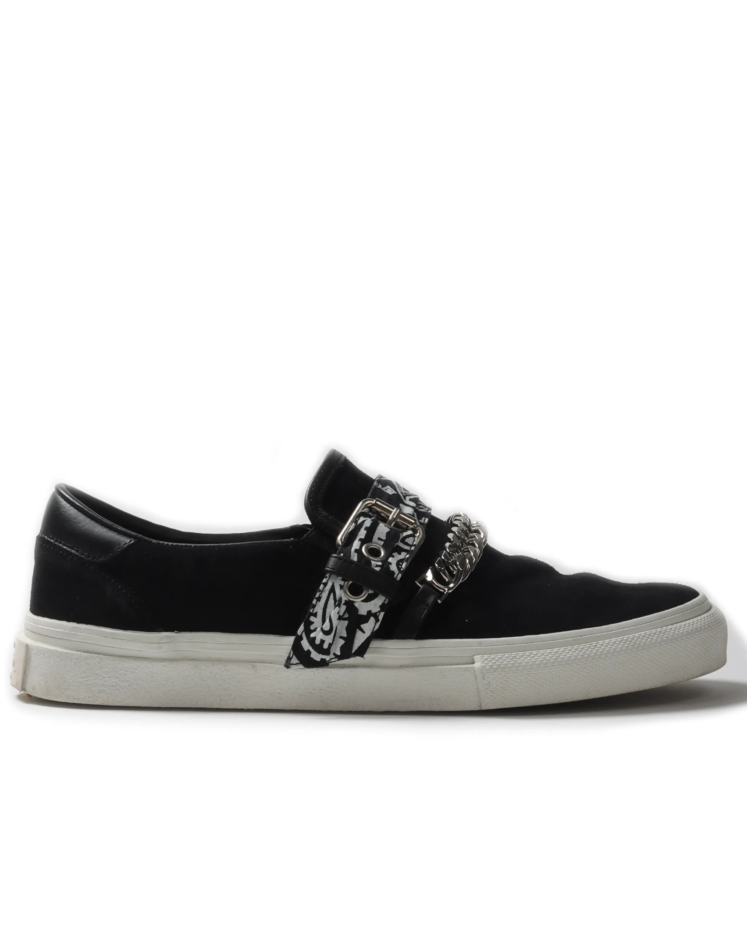 Bandana-Chain Slip-On Sneakers