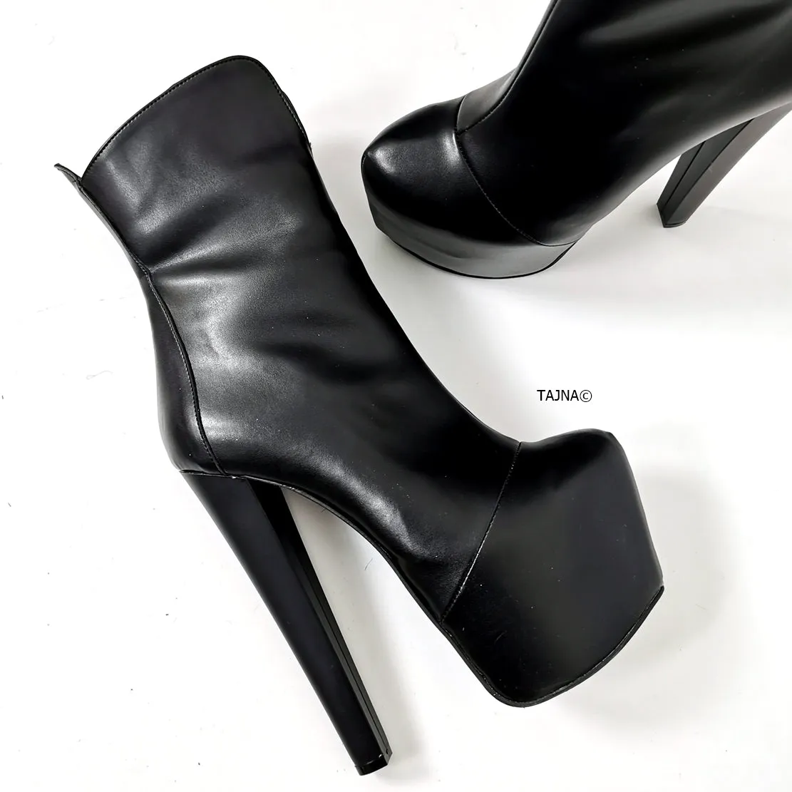 Black Classic Hidden Platform Boots