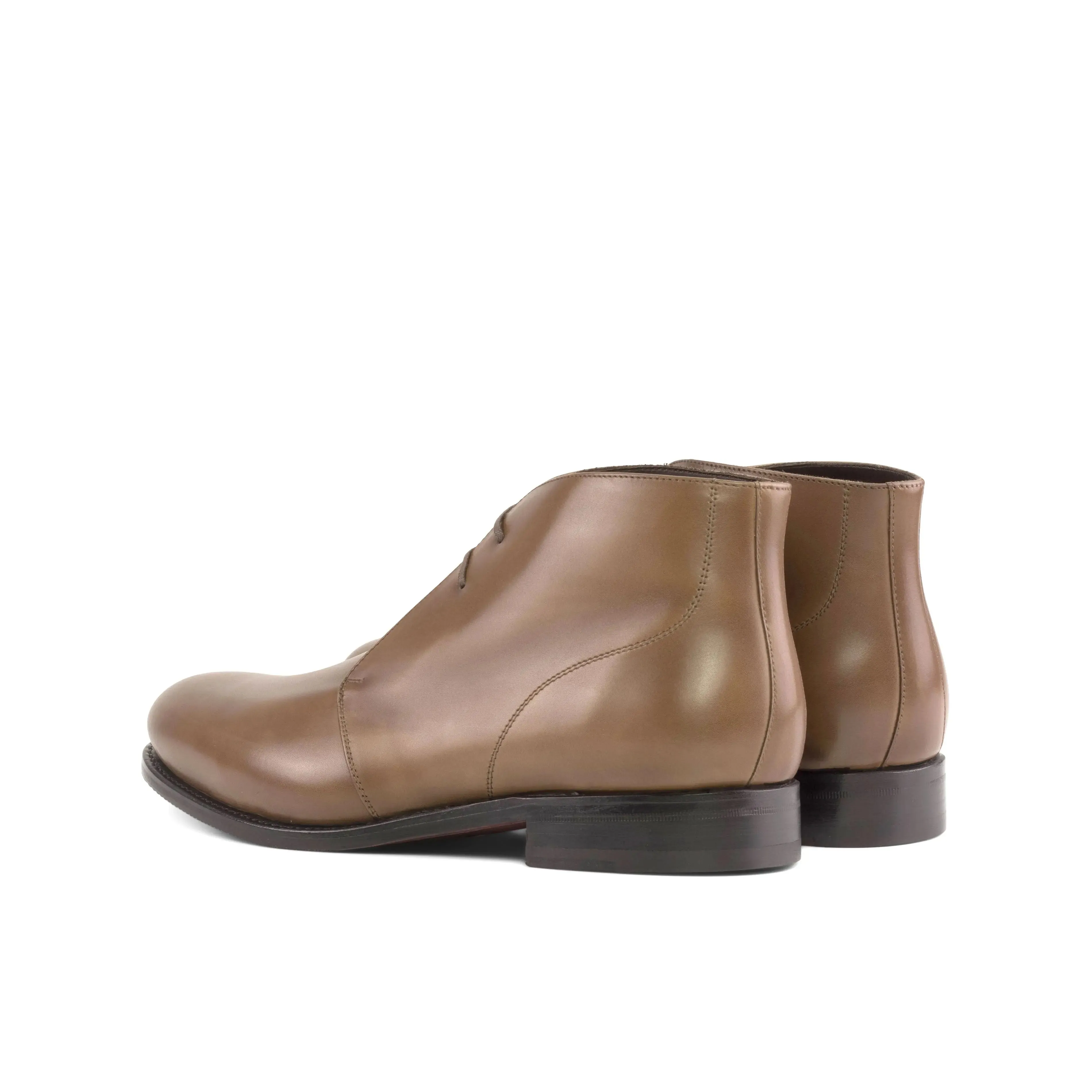 DapperFam Vivace in Brown Men's Italian Leather Chukka