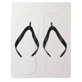 Flip Flops - Adult Size - Black Straps - Large