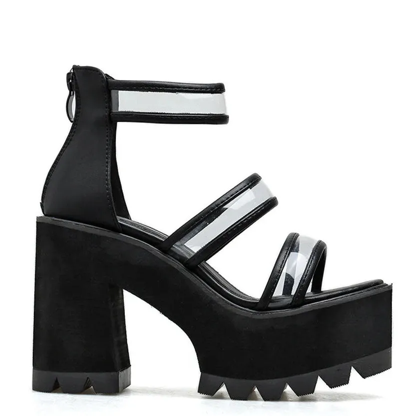 Funki Buys | Shoes | Women's Chunky Heel Platform Sandals