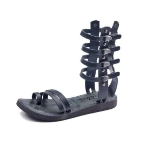 Handmade Leather Gladiator Sandals Black 507