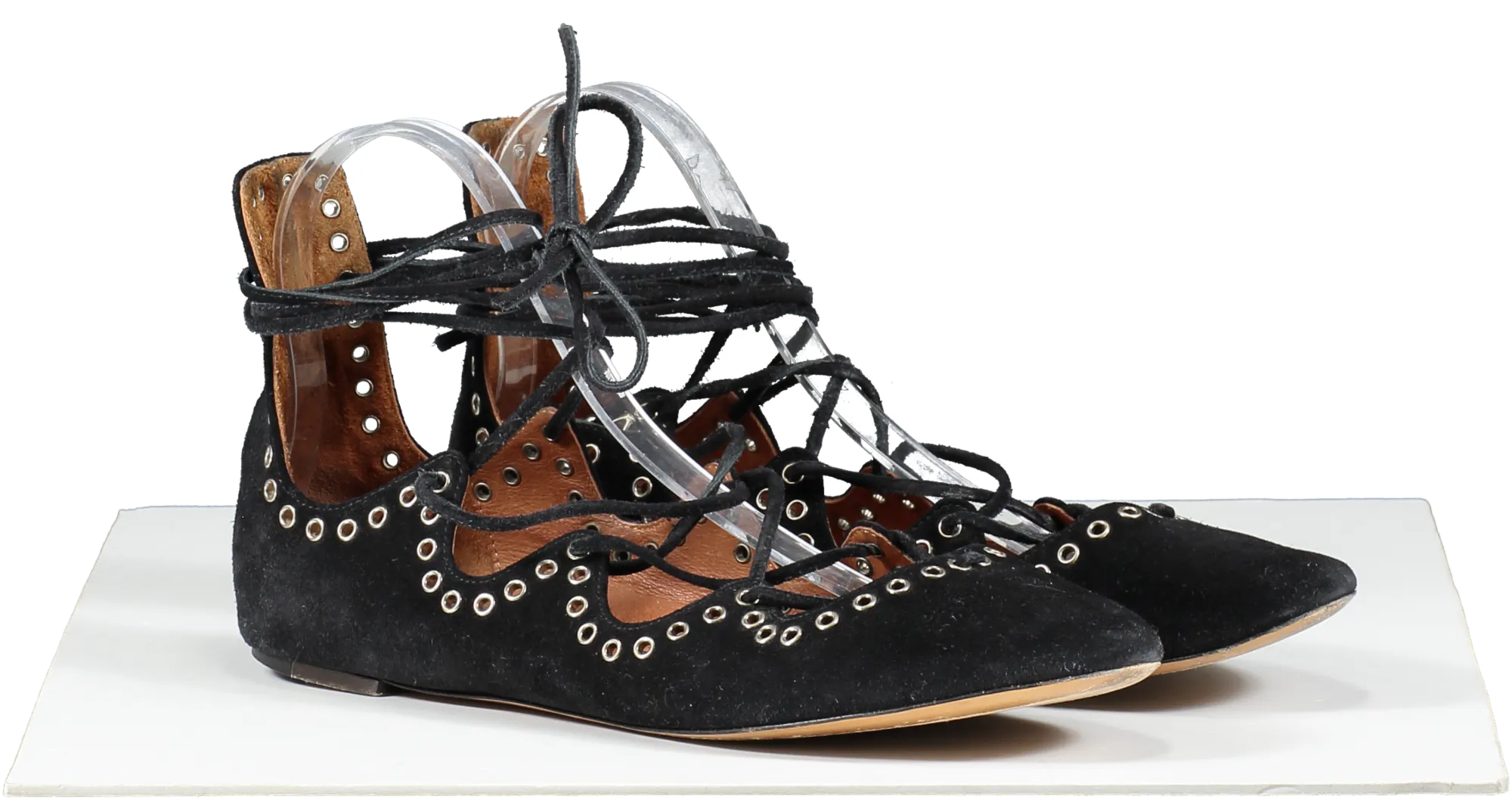 Isabel Marant Black Flat Lace Up Gladiator Sandals UK 6 EU 39 👠