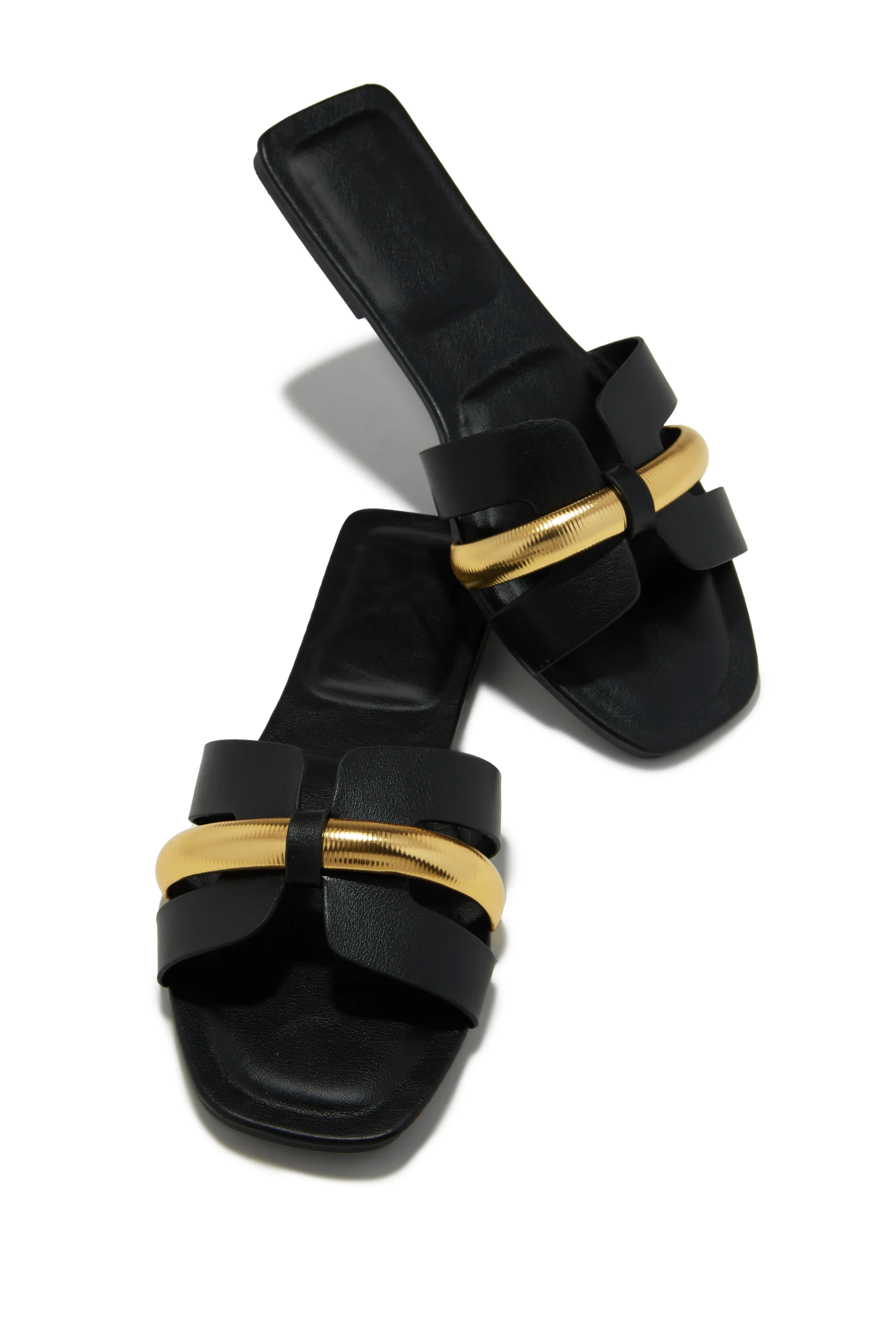 Keila Slip On Sandals - Black