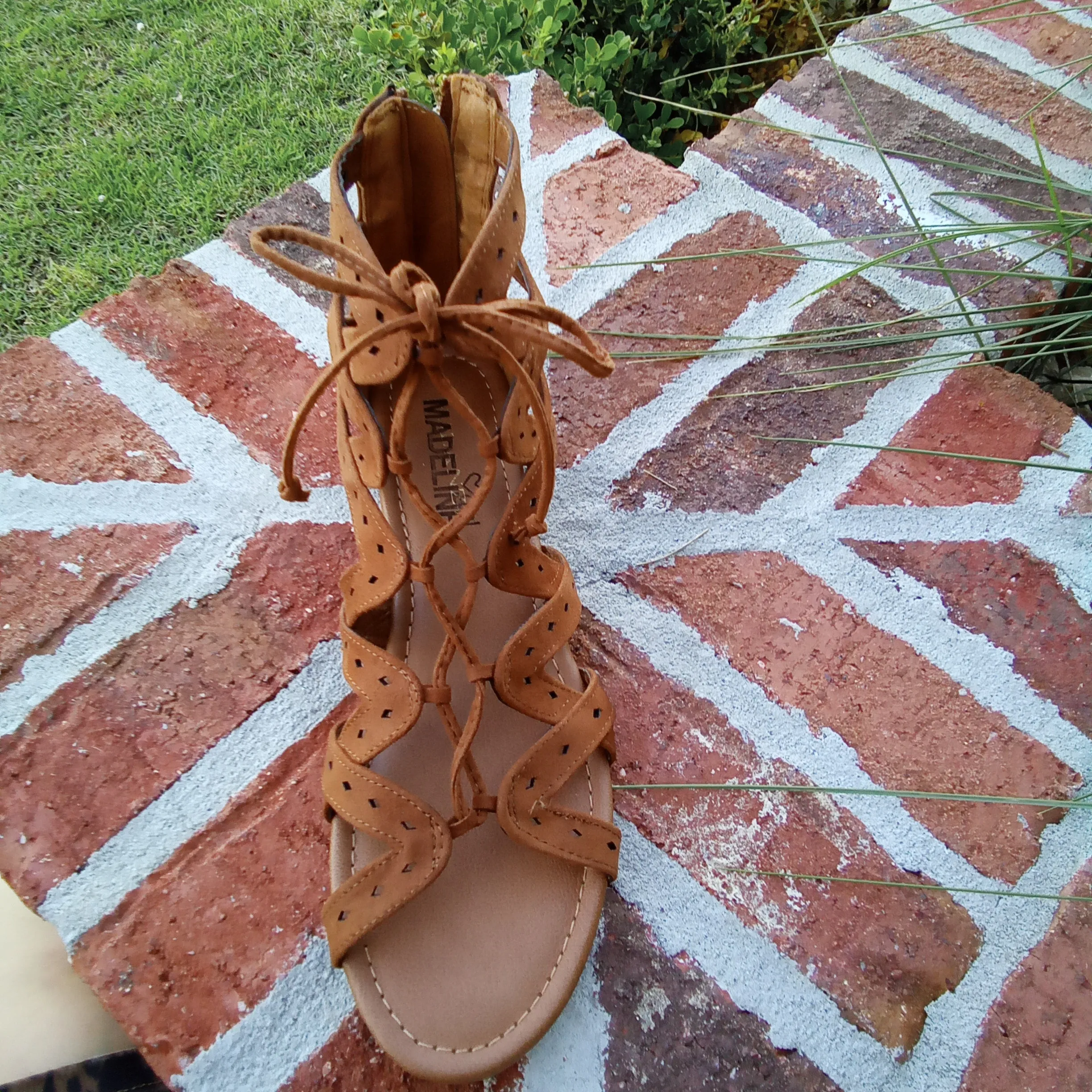 Lace Up Gladiator Sandal | Madeline Girl Finesse Havana Brown - FINAL SALE $20