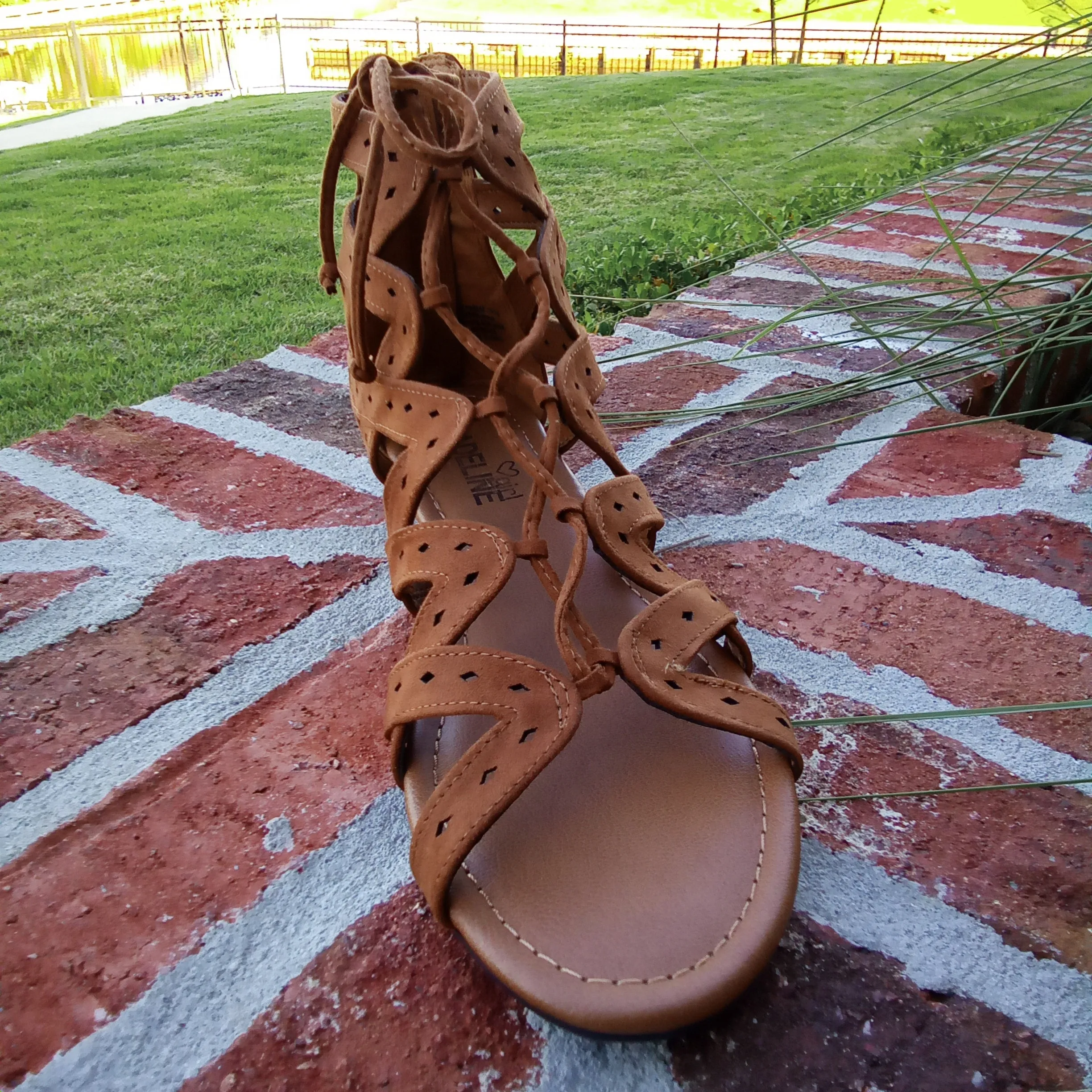 Lace Up Gladiator Sandal | Madeline Girl Finesse Havana Brown - FINAL SALE $20