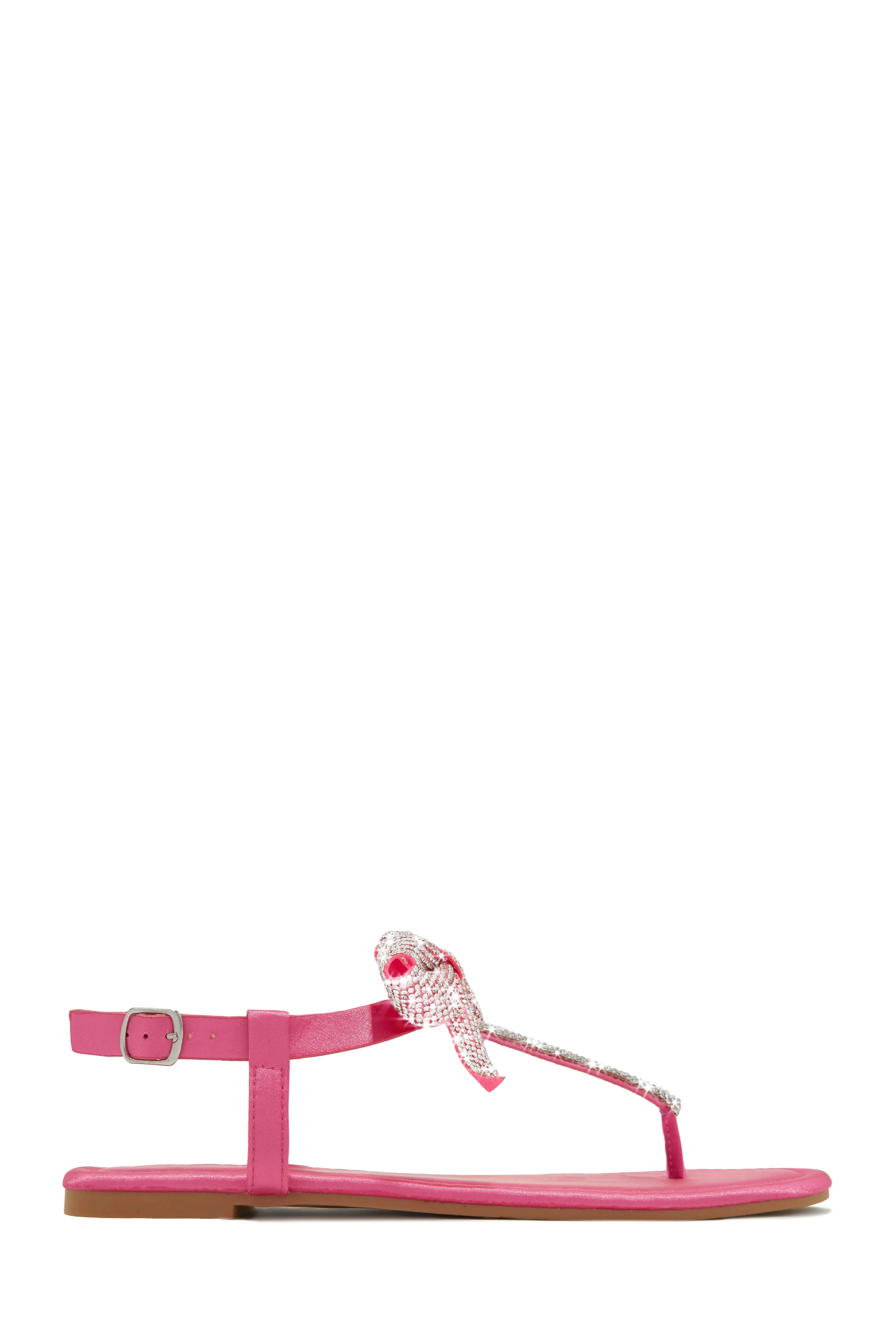 Luxe Sunsets Embellished Thong Strap Sandals - Pink