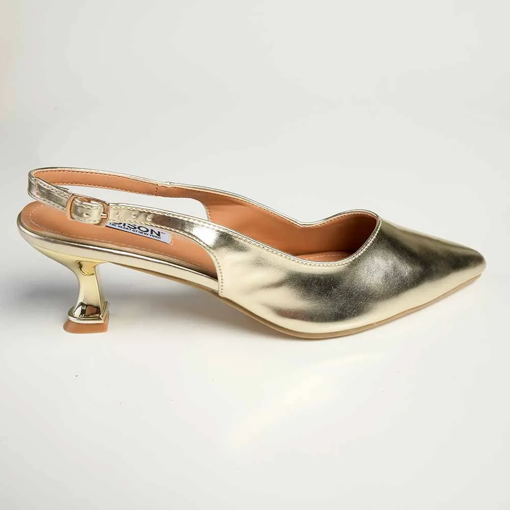 Madison Jamison Kitten Heels - Gold