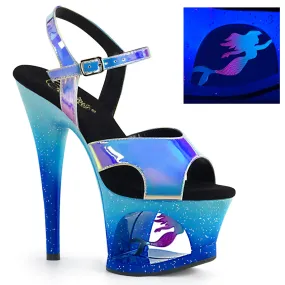 Moon-711 Blue Shifting TPU/Blue Ombre, 7" Heel