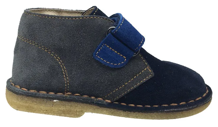 Naturino Boy's and Girl's Hook and Loop Closure Chukka Desert Boot, Blue Multi