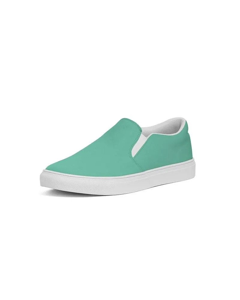 Pastel Cool Green Slip-On Canvas Sneakers | Women's | Bright Pastel Cool Green | C60M0Y45K0