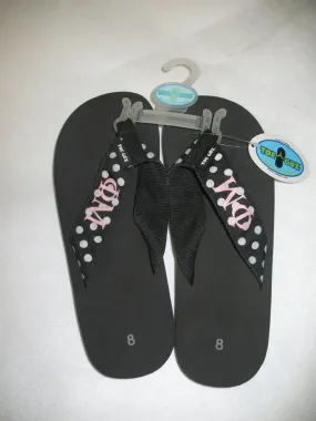 Phi Mu Polka Dot Toe Goz Flip Flops