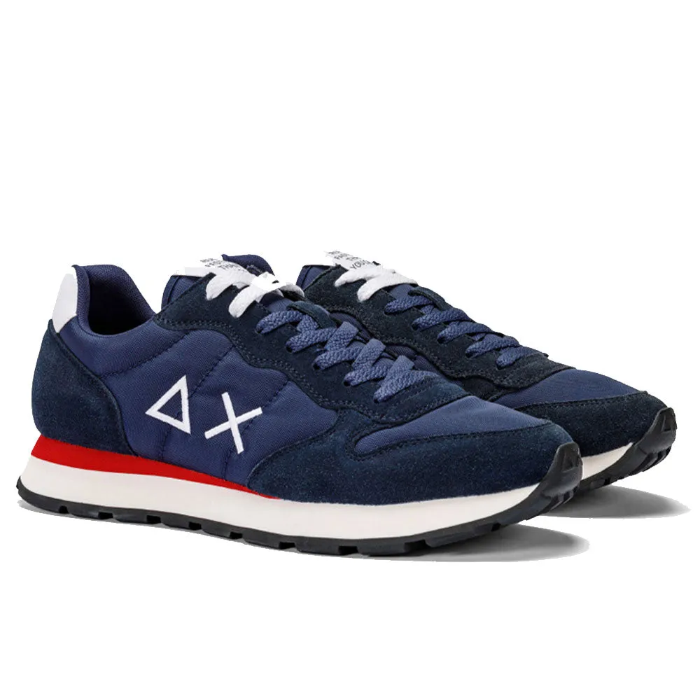 Scarpe Uomo Sun68 Sneakers Tom Solid Nylon Navy Blue