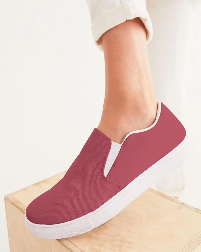 Shaded Midtone Pink Slip-On Canvas Sneakers | Women's | C0M80Y40K30