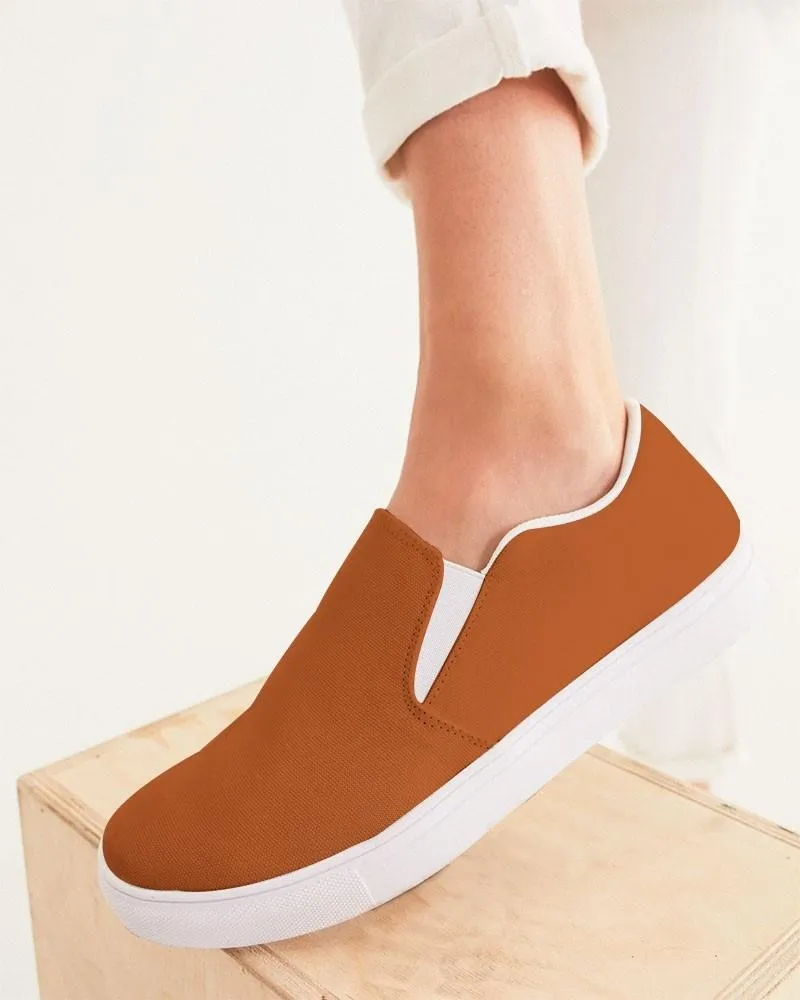 Shaded Orange Slip-On Canvas Sneakers | Women's | C0M75Y100K30