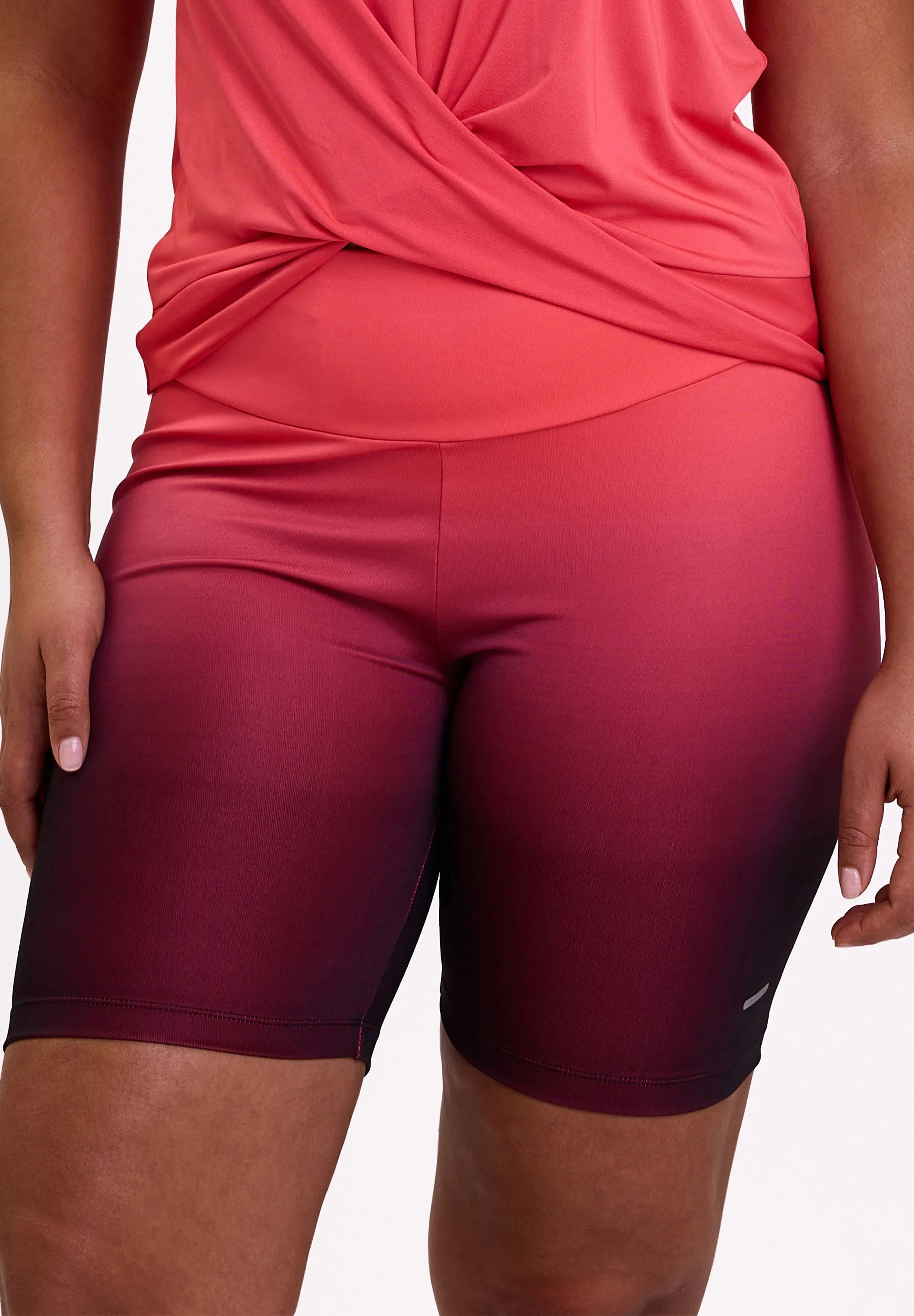 Short de sport Sport performance dégradé corail noir