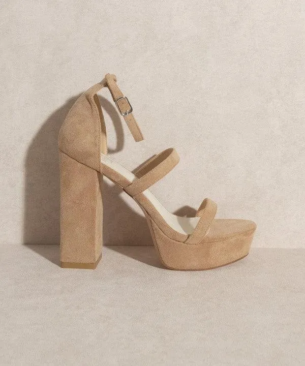 Womens Raelynn Suede Platform Heels