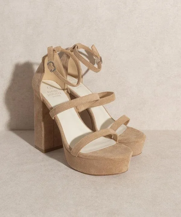 Womens Raelynn Suede Platform Heels