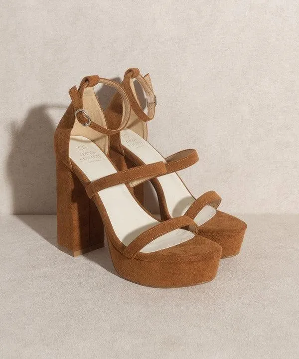 Womens Raelynn Suede Platform Heels