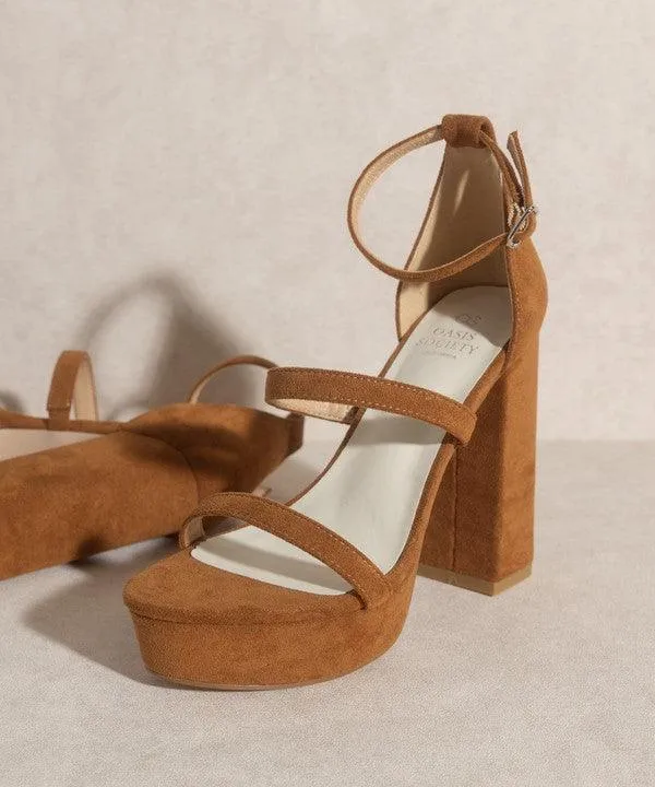 Womens Raelynn Suede Platform Heels