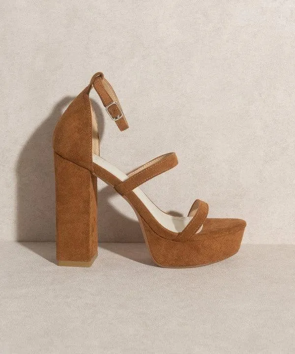 Womens Raelynn Suede Platform Heels